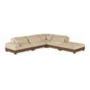 Meridian Turin 120" Beige Fabric Upholstered 5 pc Modular Sectional IMAGE 1
