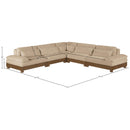  Meridian Turin 127.75" Beige Fabric Upholstered 5 pc Modular Sectional IMAGE 6