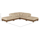  Meridian Turin 120" Beige Fabric Upholstered 5 pc Modular Sectional IMAGE 6