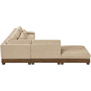  Meridian Turin 127.75" Beige Fabric Upholstered 5 pc Modular Sectional IMAGE 5
