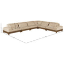  Meridian Turin 167.75" Beige Fabric Upholstered 6 pc Modular Sectional IMAGE 6