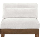  Manufacturer Color_Cream -- Turin Cream Fabric Upholstered Modular Armless Chair IMAGE 3
