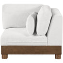  Meridian Turin Cream Fabric Upholstered Modular Corner Chair IMAGE 2