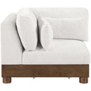  Manufacturer Color_Cream -- Turin Cream Fabric Upholstered Modular Corner Chair IMAGE 4