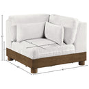  Manufacturer Color_Cream -- Turin Cream Fabric Upholstered Modular Corner Chair IMAGE 6