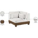  Manufacturer Color_Cream -- Turin Cream Fabric Upholstered Modular Corner Chair IMAGE 7