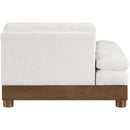  Meridian Turin Cream Fabric Upholstered Modular Left Arm Chair IMAGE 5