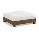  Meridian Turin Cream Fabric Upholstered Modular Ottoman IMAGE 1