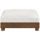  Manufacturer Color_Cream -- Turin Cream Fabric Upholstered Modular Ottoman IMAGE 2