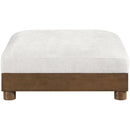  Meridian Turin Cream Fabric Upholstered Modular Ottoman IMAGE 2