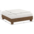  Manufacturer Color_Cream -- Turin Cream Fabric Upholstered Modular Ottoman IMAGE 4