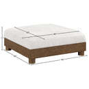  Meridian Turin Cream Fabric Upholstered Modular Ottoman IMAGE 4