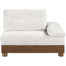  Meridian Turin Cream Fabric Upholstered Modular Right Arm Chair IMAGE 2