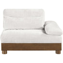  Manufacturer Color_Cream -- Turin Cream Fabric Upholstered Modular Right Arm Chair IMAGE 3