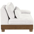  Meridian Turin Cream Fabric Upholstered Modular Right Arm Chair IMAGE 4