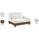  Meridian Turin Cream Fabric Upholstered Modular Right Arm Chair IMAGE 7