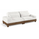  Manufacturer Color_Cream -- Turin 95.5" Cream Fabric Upholstered 2 pc Modular Loveseat IMAGE 1