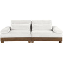  Manufacturer Color_Cream -- Turin 95.5" Cream Fabric Upholstered 2 pc Modular Loveseat IMAGE 2