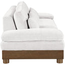  Meridian Turin 95.5" Cream Fabric Upholstered 2 pc Modular Loveseat IMAGE 3
