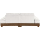 Meridian Turin 95.5" Cream Fabric Upholstered 2 pc Modular Loveseat IMAGE 5