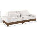  Manufacturer Color_Cream -- Turin 95.5" Cream Fabric Upholstered 2 pc Modular Loveseat IMAGE 6