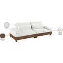  Manufacturer Color_Cream -- Turin 95.5" Cream Fabric Upholstered 2 pc Modular Loveseat IMAGE 7