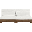  Manufacturer Color_Cream -- Turin 80" Cream Fabric Upholstered 2 pc Modular Loveseat IMAGE 2