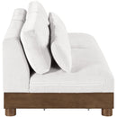  Meridian Turin 80" Cream Fabric Upholstered 2 pc Modular Loveseat IMAGE 4