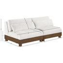  Manufacturer Color_Cream -- Turin 80" Cream Fabric Upholstered 2 pc Modular Loveseat IMAGE 6