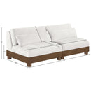  Meridian Turin 80" Cream Fabric Upholstered 2 pc Modular Loveseat IMAGE 6