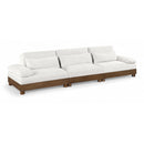  Manufacturer Color_Cream -- Turin 135.5" Cream Fabric Upholstered 3 pc Modular Sofa IMAGE 1