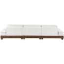  Manufacturer Color_Cream -- Turin 135.5" Cream Fabric Upholstered 3 pc Modular Sofa IMAGE 4