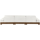  Meridian Turin 135.5" Cream Fabric Upholstered 3 pc Modular Sofa IMAGE 4