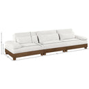  Meridian Turin 135.5" Cream Fabric Upholstered 3 pc Modular Sofa IMAGE 6