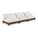  Meridian Turin 120" Cream Fabric Upholstered 3 pc Modular Sofa IMAGE 1