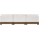  Meridian Turin 120" Cream Fabric Upholstered 3 pc Modular Sofa IMAGE 4