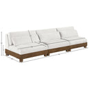  Manufacturer Color_Cream -- Turin 120" Cream Fabric Upholstered 3 pc Modular Sofa IMAGE 6