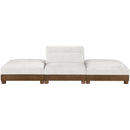  Manufacturer Color_Cream -- Turin 120" Cream Fabric Upholstered 3 pc Modular Sofa IMAGE 2