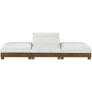  Meridian Turin 120" Cream Fabric Upholstered 3 pc Modular Sofa IMAGE 2