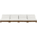  Manufacturer Color_Cream -- Turin 160" Cream Fabric Upholstered 4 pc Modular Sofa IMAGE 3