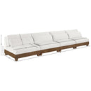  Manufacturer Color_Cream -- Turin 160" Cream Fabric Upholstered 4 pc Modular Sofa IMAGE 6