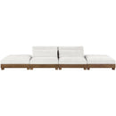  Manufacturer Color_Cream -- Turin 160" Cream Fabric Upholstered 4 pc Modular Sofa IMAGE 2