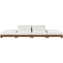  Meridian Turin 160" Cream Fabric Upholstered 4 pc Modular Sofa IMAGE 2