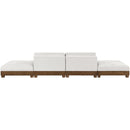  Manufacturer Color_Cream -- Turin 160" Cream Fabric Upholstered 4 pc Modular Sofa IMAGE 4