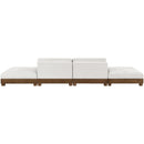  Meridian Turin 160" Cream Fabric Upholstered 4 pc Modular Sofa IMAGE 4
