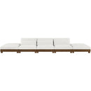  Meridian Turin 200" Cream Fabric Upholstered 5 pc Modular Sofa IMAGE 3
