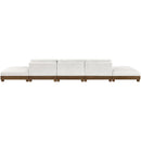  Meridian Turin 200" Cream Fabric Upholstered 5 pc Modular Sofa IMAGE 4