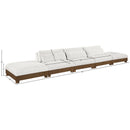  Manufacturer Color_Cream -- Turin 200" Cream Fabric Upholstered 5 pc Modular Sofa IMAGE 6