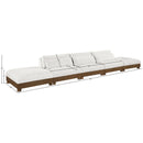  Meridian Turin 200" Cream Fabric Upholstered 5 pc Modular Sofa IMAGE 6