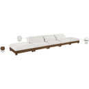  Meridian Turin 200" Cream Fabric Upholstered 5 pc Modular Sofa IMAGE 7